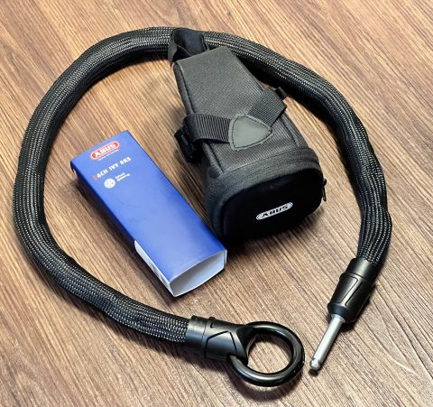 Abus Einsteck Kette 100 cm für alle Rahmenschlösser inkl. Satteltasche