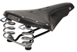 Brooks B67 Leder Sattel mit Federung breit Schwarz